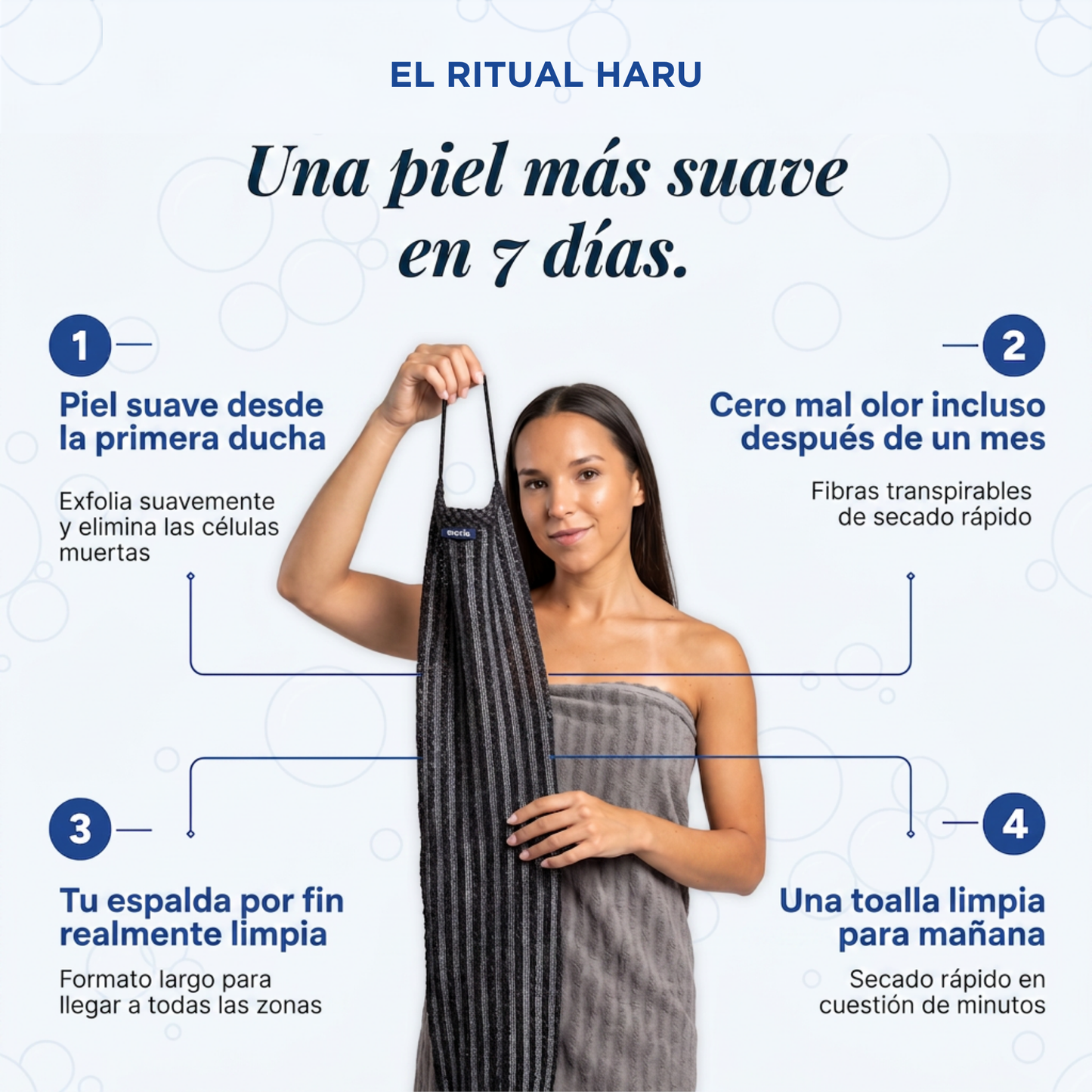 Toalla Exfoliante Coreana HARU